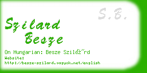 szilard besze business card